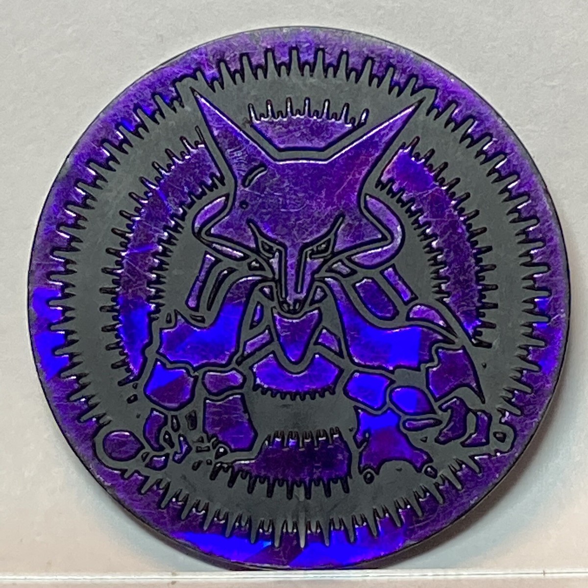 Pokemon Trading Card Games Alakazam Purple Plastic Medal Japanese