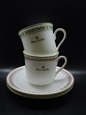 Mario Valentino - Momoyama Coffee Cup / Saucer Set - Green / Pink