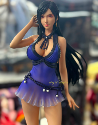 Used XZ Studio 1/4 Tifa Lockhart Purple Dress Figure Model Statue