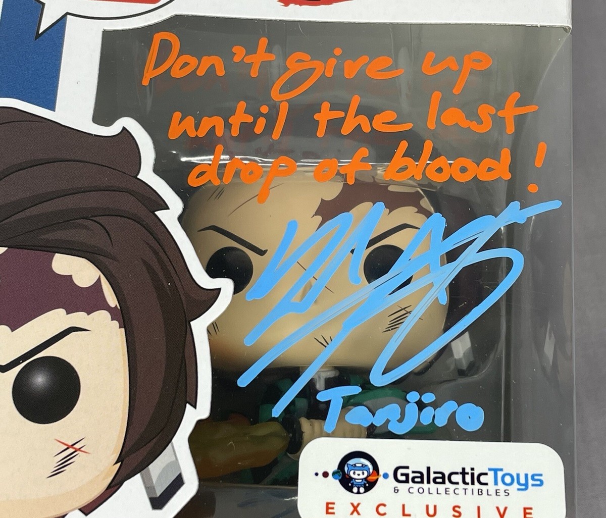Zach Aguilar SIGNED Tanjiro Funko Pop w/ JSA COA ~ Demon Slayer