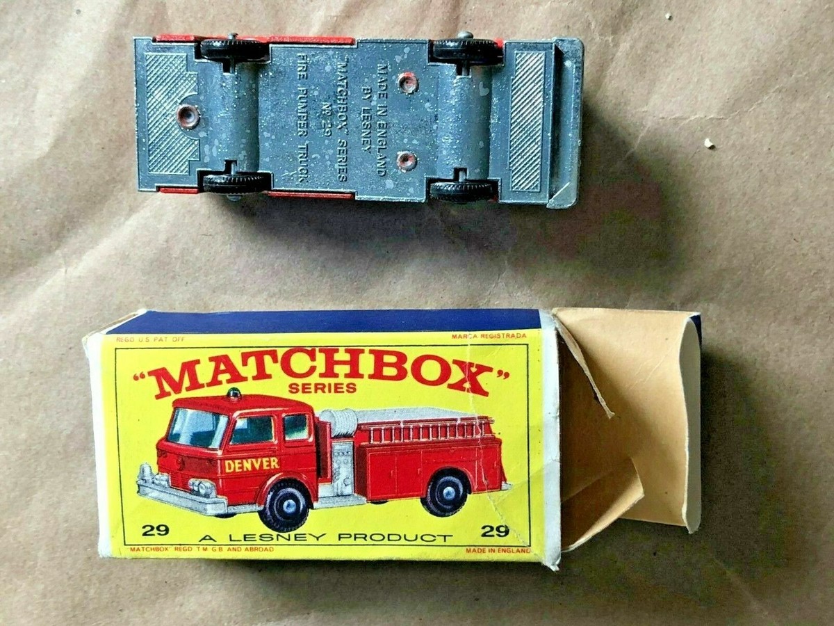 Matchbox 29 C Lesney No 29-C DENVER Fire Pumper BPW E Box Nr Mint