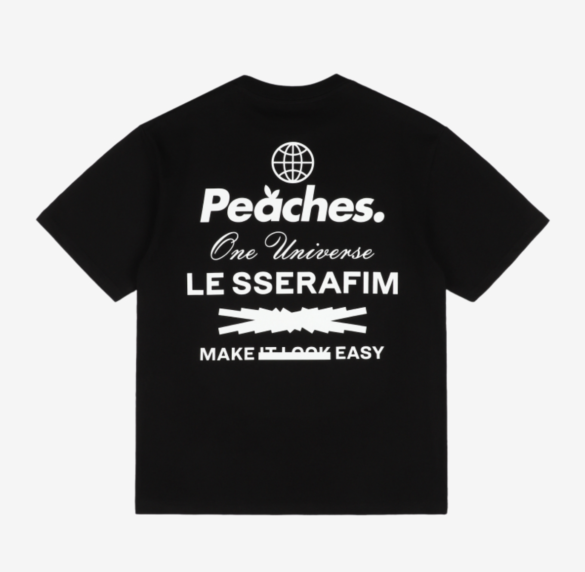 LE SSERAFIM x Peaches. Staple S/S T-Shirt Black - Shipping from