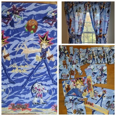 90s Vintage Yu-Gi-Oh 1996 Bed Room Set Sheets Comforter Valances