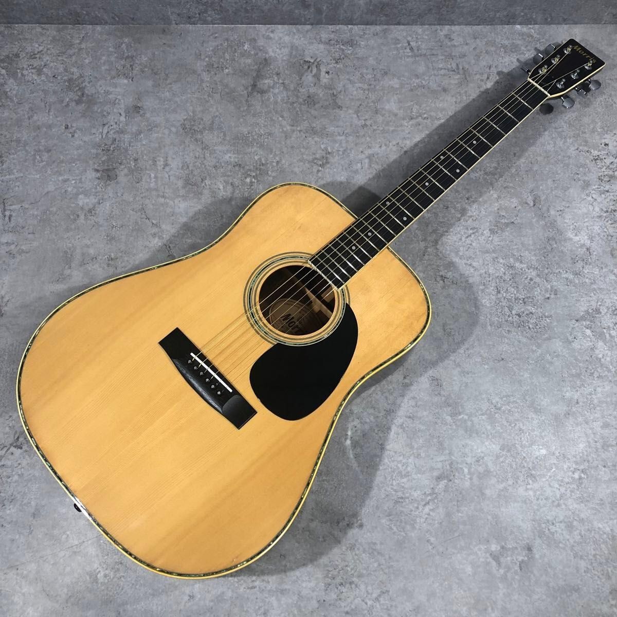 Acoustic Guitar Morris W-25 Model Natural Made in Japan with Hard