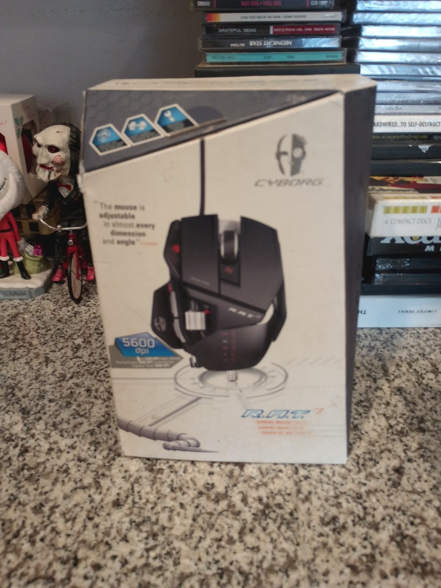 Cyborg R.A.T. 7 43708 Black Silver Scroll Wheel Wired Gaming Mouse