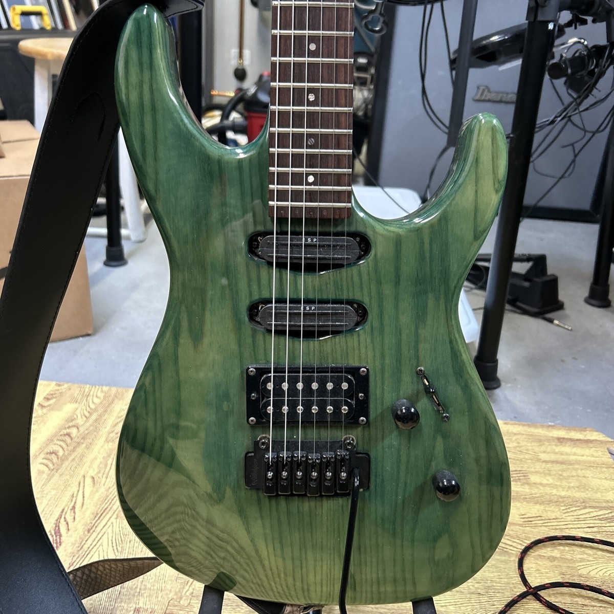ESP Mirage Trans-green Electric Guitar Japan MIJ Original LTD Well