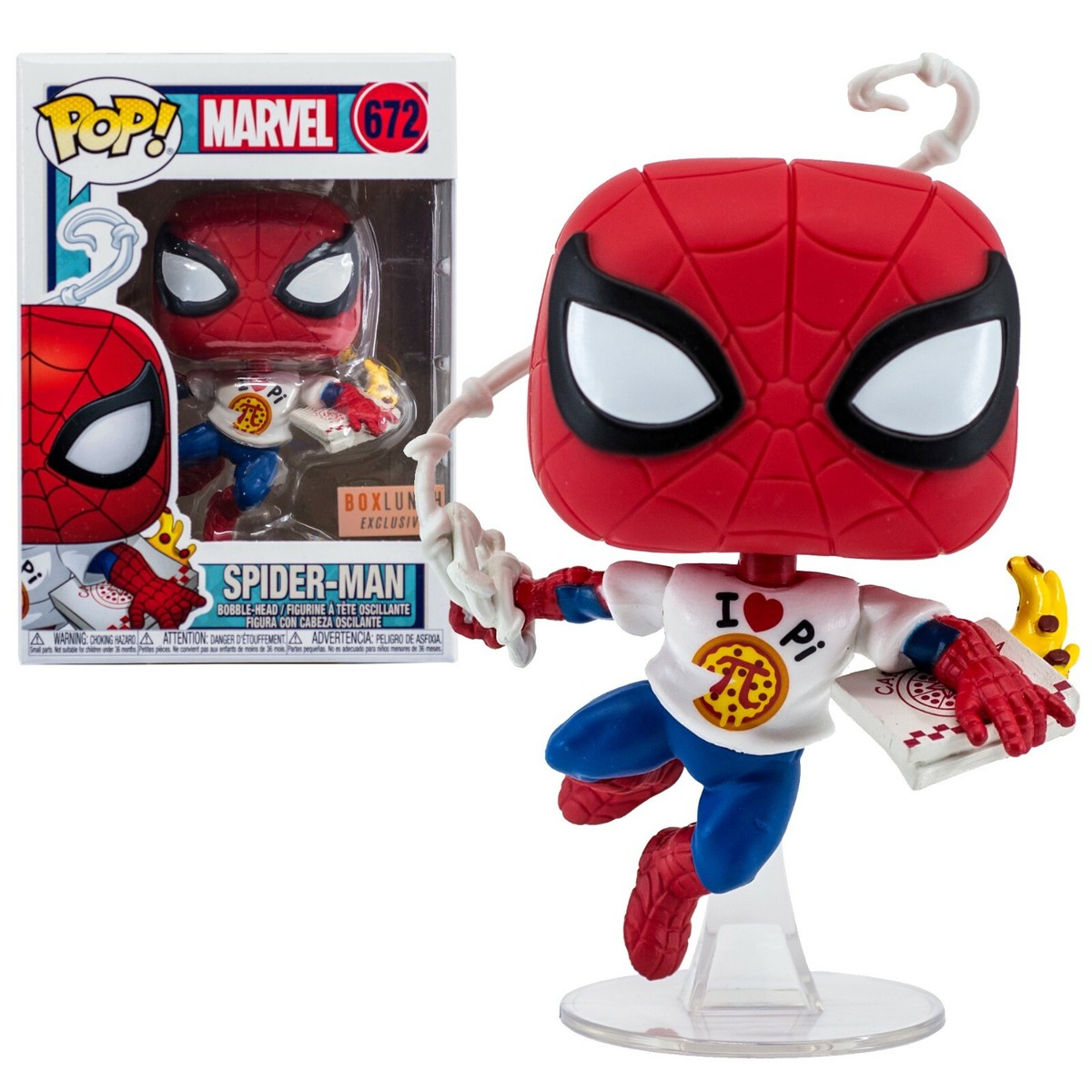 Spider-Man Pi Pizza Eat The Universe Funko Pop #672 Bobble-Head