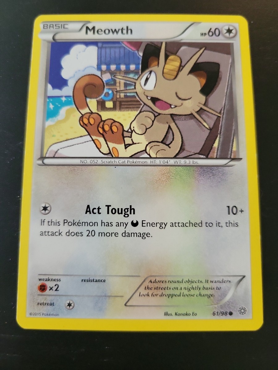 Pokemon TCG Card 2015 Ancient Origins - Meowth 61/98 | eBay