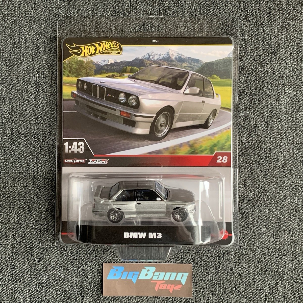 Hot Wheels Premium 1/43 Scale BMW M3 Silver #28 (In-Stock) New Car