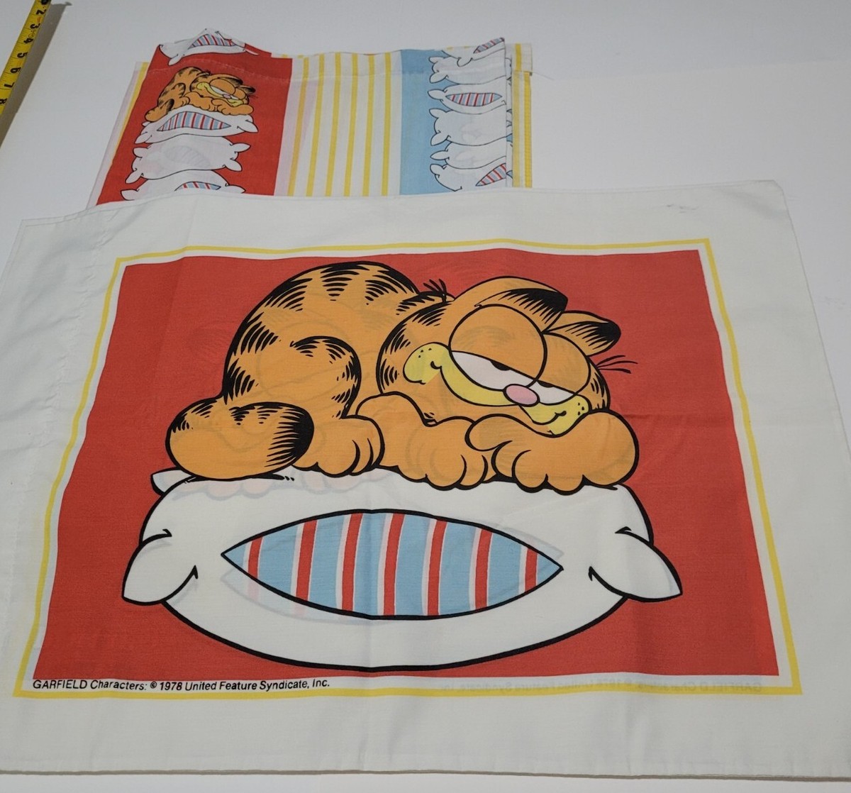 Vintage Garfield The Cat 1978 Twin Bed Sheet Set Jim Davis