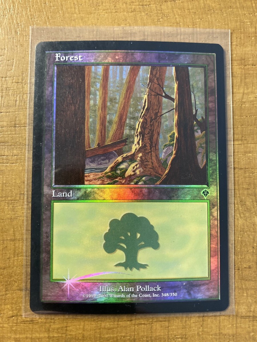 MTG✨FOREST FOIL Lands Set✨Invasion NM/M Common 2000 A. Pollack