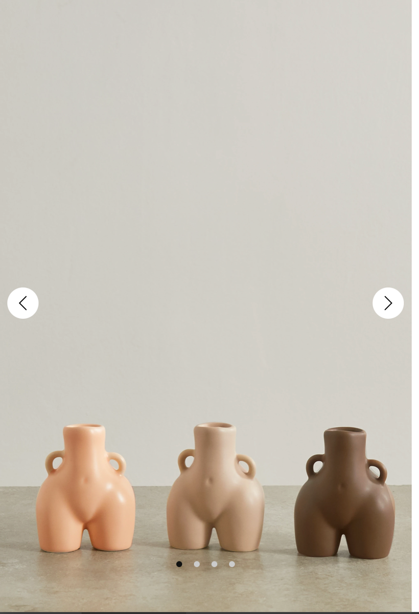 ANISSA KERMICHE Love Handles set of three mini earthenware vases