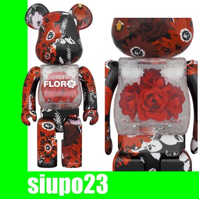 Medicom 400% Bearbrick ~ FLOR Be@rbrick FLOR@ Red Version | eBay