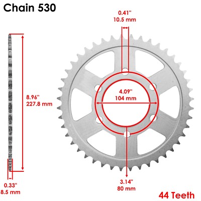 Drive Chain & Sprockets Kit for Kawasaki ZX900B Ninja ZX9R 1994