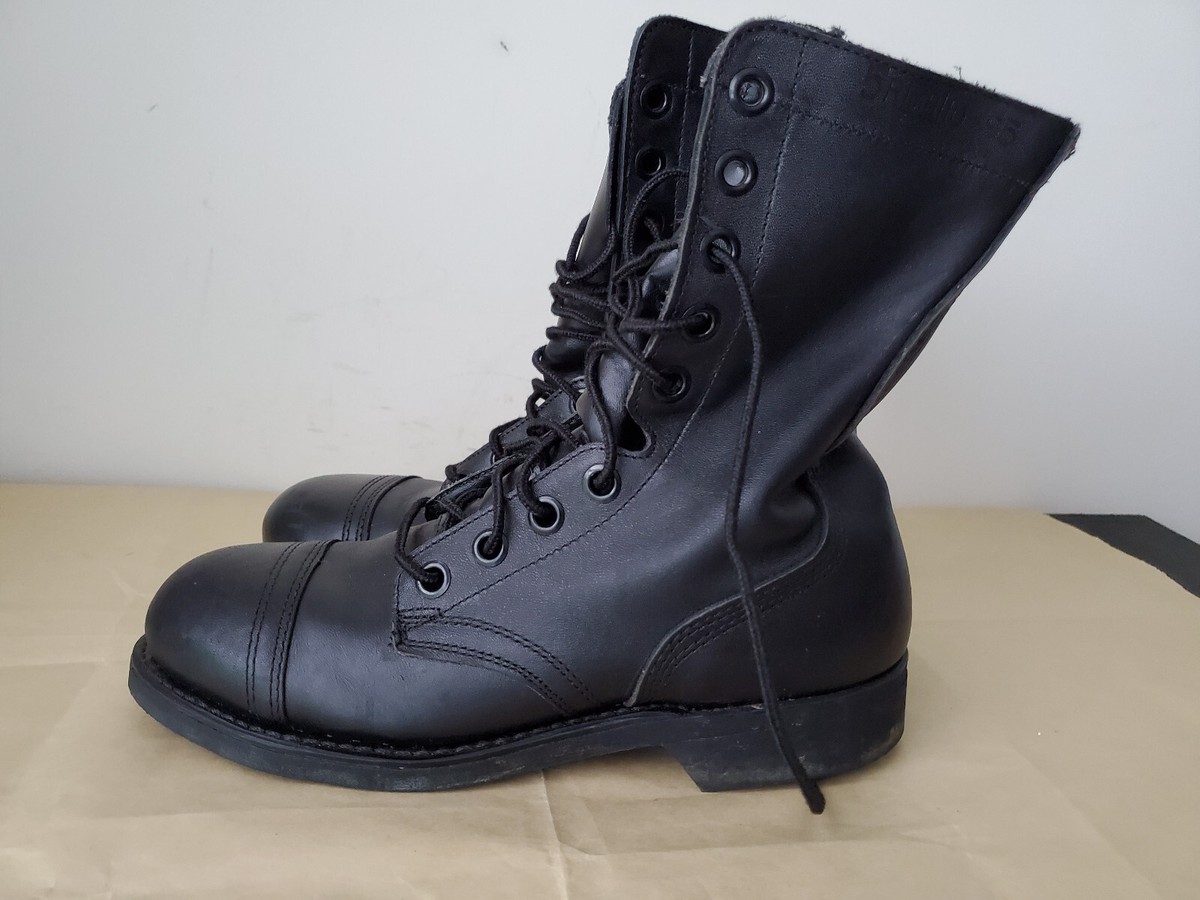 Biltrite ANSI Z41-1991/75 Black Leather Combat Boots Steel Cap Toe