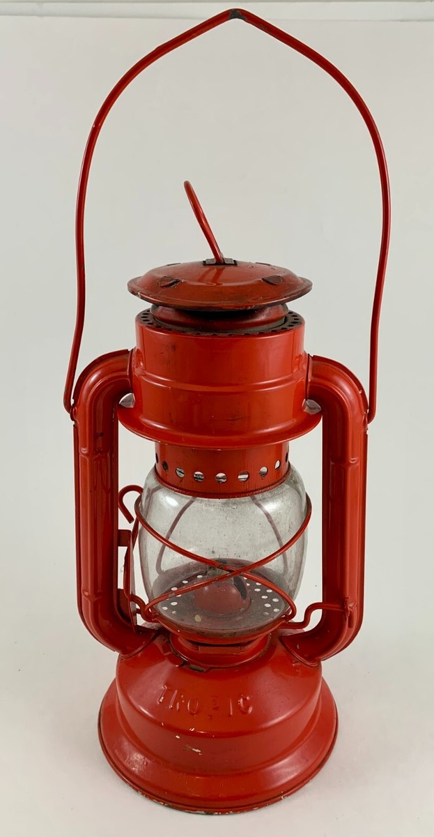 Vintage Oil Lamp Chalwyn Tropic Red Storm Lantern Lamp England | eBay