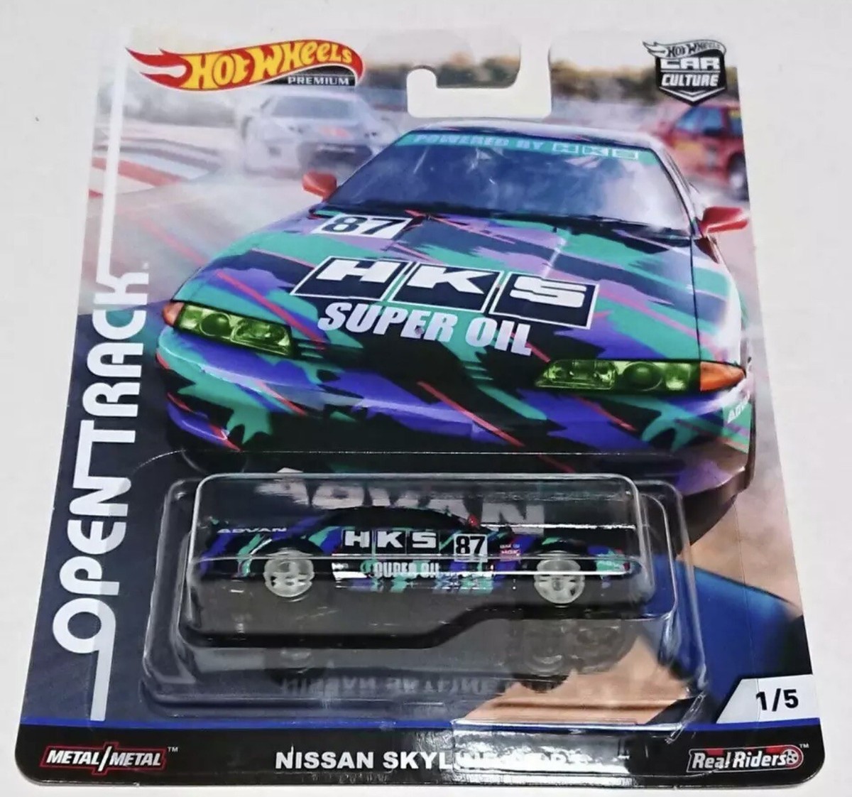 Hot Wheels Open Track Nissan Skyline GT-R BNR32 R32 GTR HKS Car
