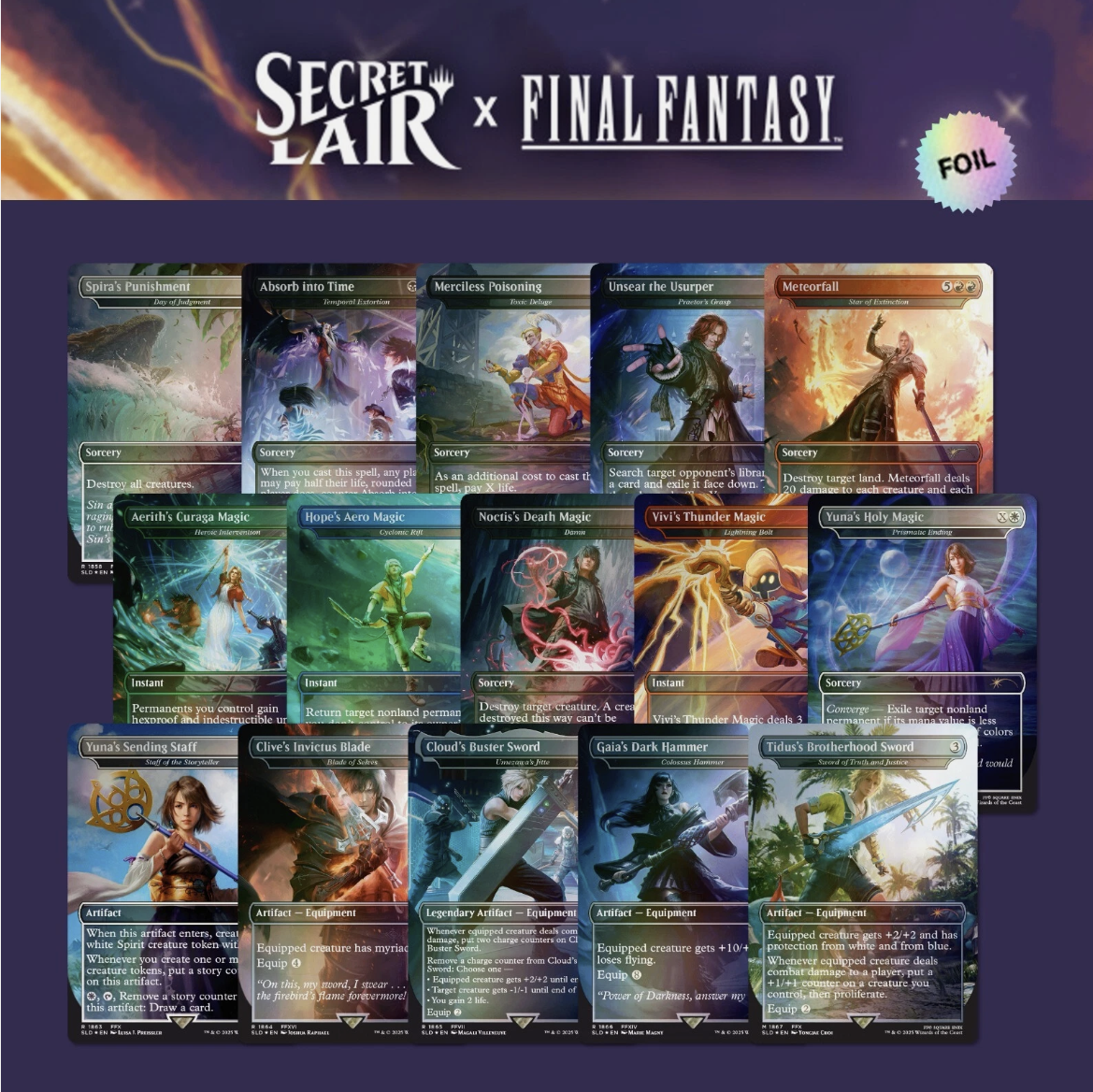MTG Final Fantasy Secret Lair COMPLETE FOIL BUNDLE English * Best