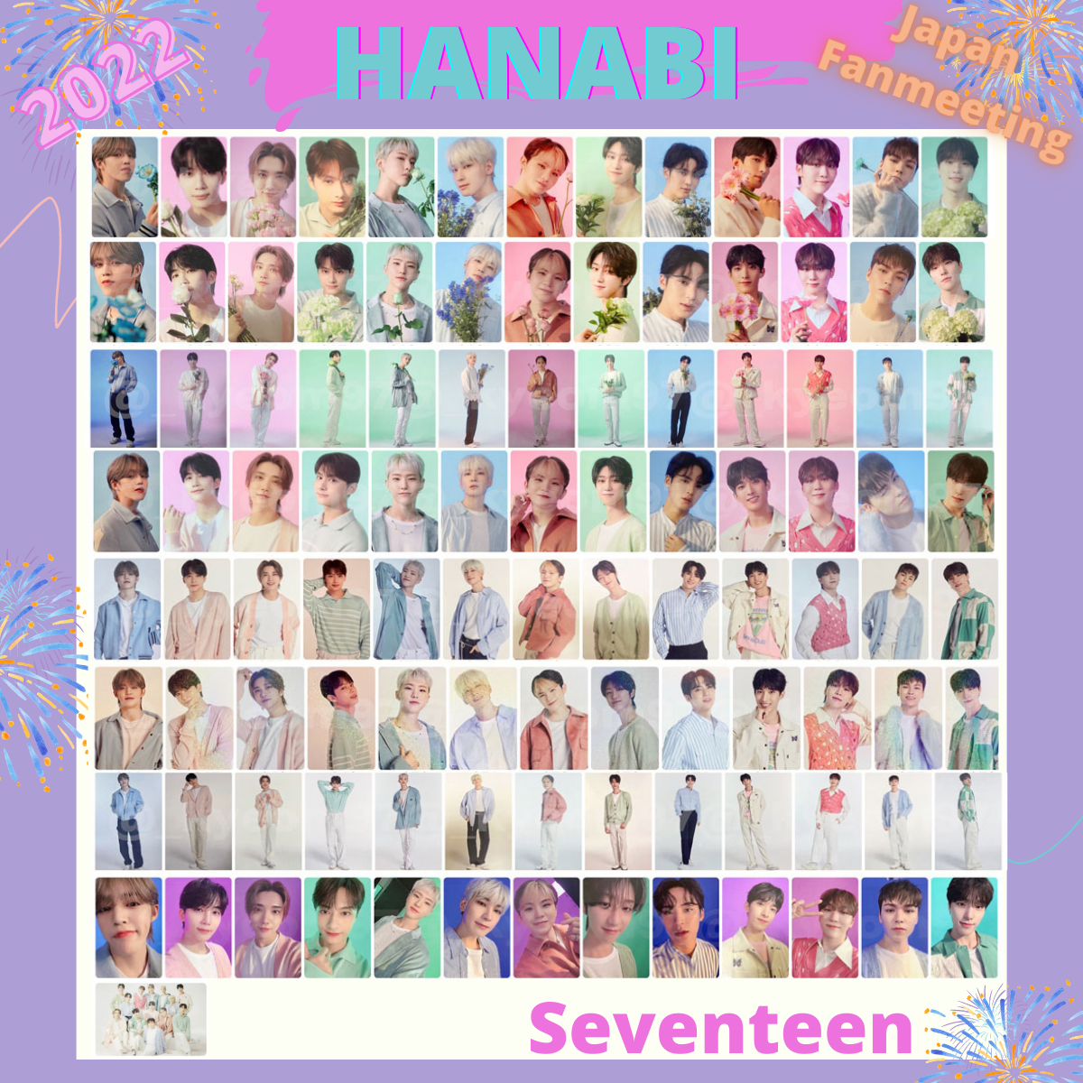 SEVENTEEN Photo card HANABI 2022 JAPAN FAN MEETING Official