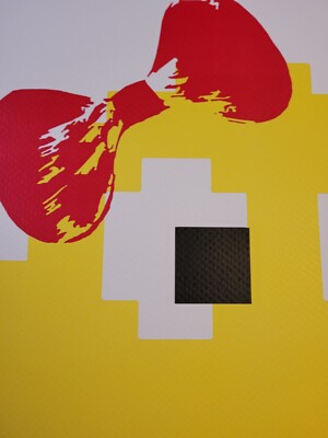 Death NYC 19x13 Signed Graffiti Pop Artist Proof. Rare Ms. Pac-Man