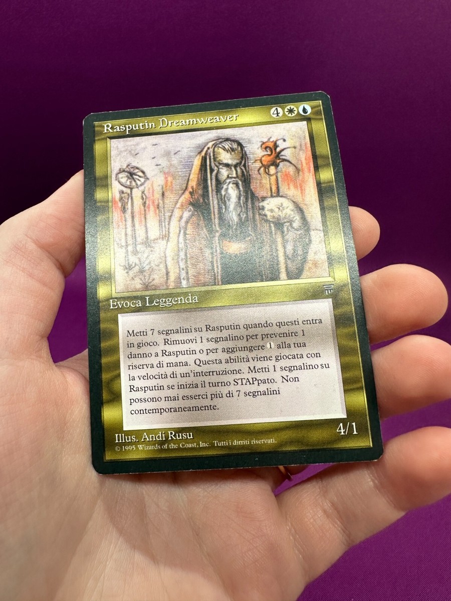 1995 MTG Rasputin Dreamweaver Italian Legends Vintage Collectible