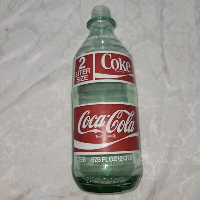 Vintage 1970's Coca-Cola 2 Liter 67.6 Fl Oz Size Empty 13