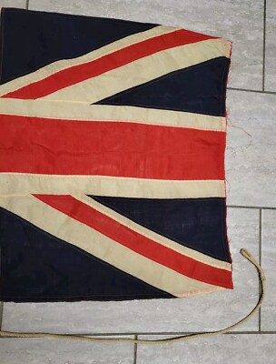1890-1910 Antique Hand Sewn Union Jack Flag 52” X 26.5” , RARE JJ