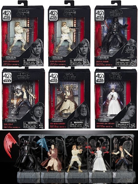 Hasbro Star Wars 40th Anniversary Black Series Titanium Die Cast