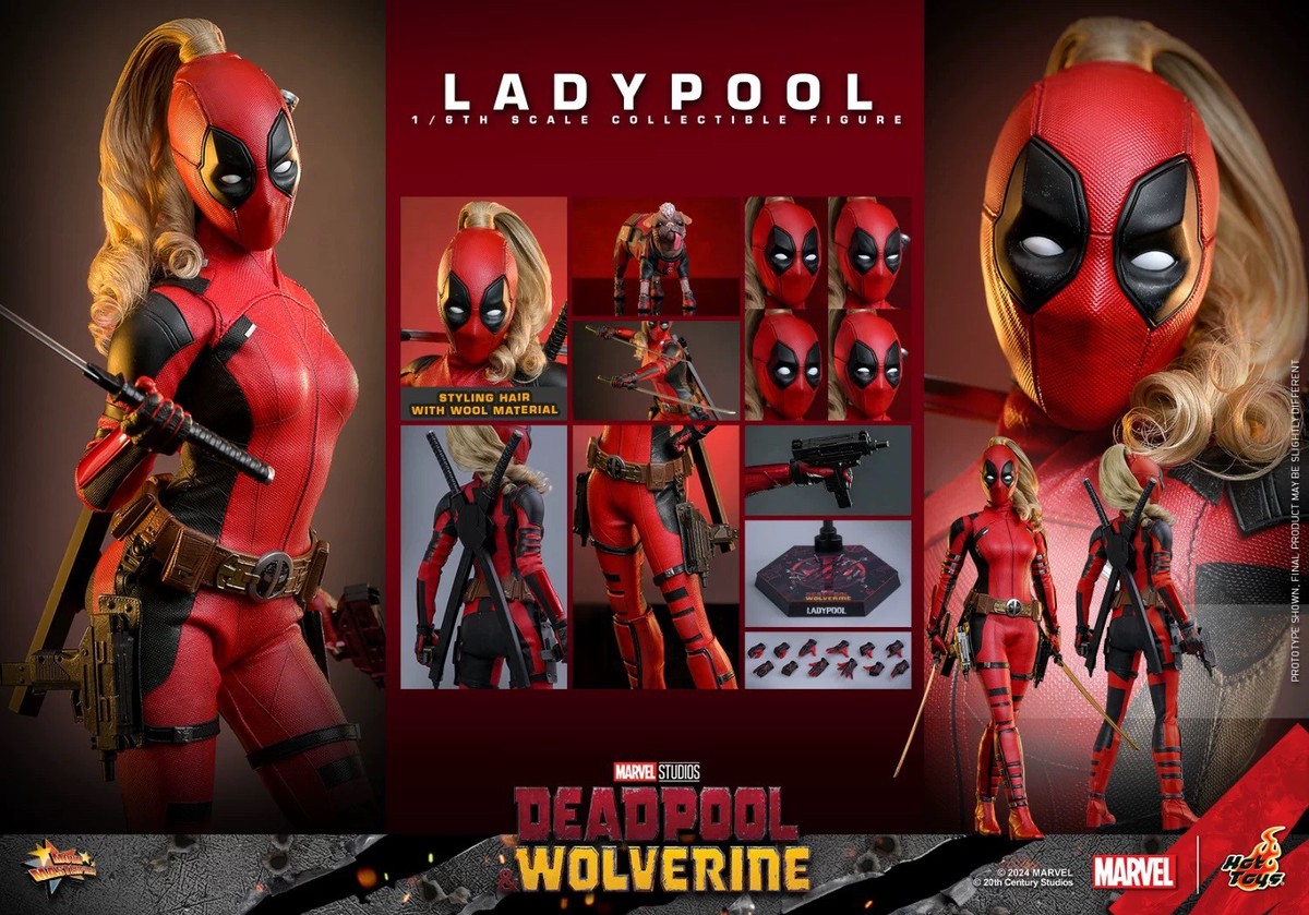 Hot Toys MMS747 Lady Deadpool 1/6 From Deadpool & Wolverine action