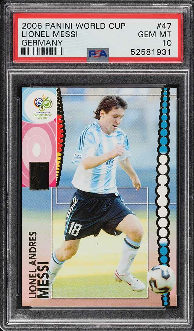 2006 Germany World Cup Rookie Panini Lionel Messi #47 PSA 10