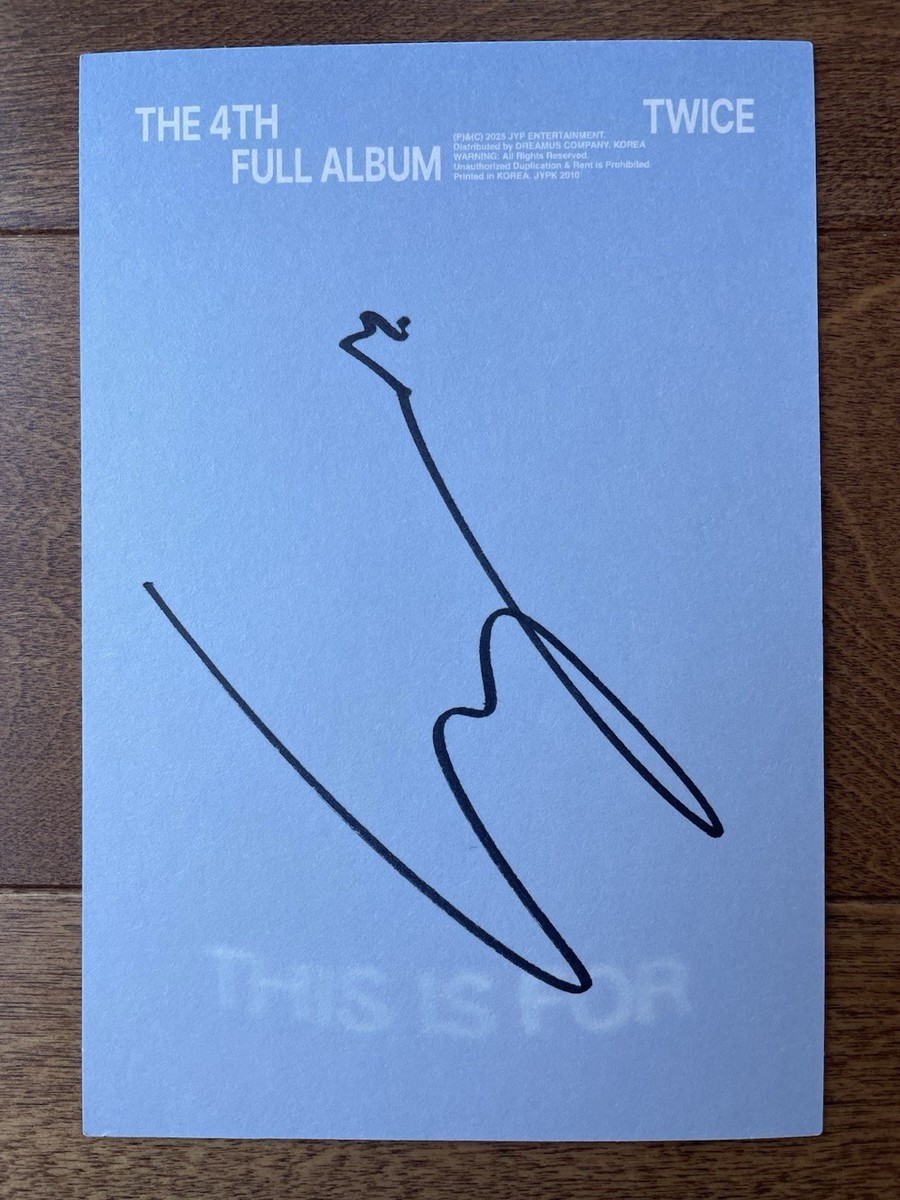 Authentic TWICE CHAEYOUNG Autograph Signed Postcard This Is For