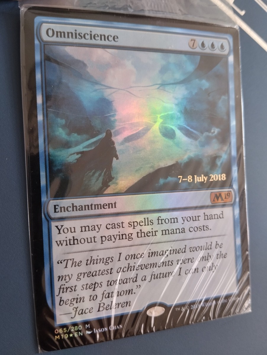 Magic The Gathering OMNISCIENCE FOIL SEALED ENG NM Core Set M19