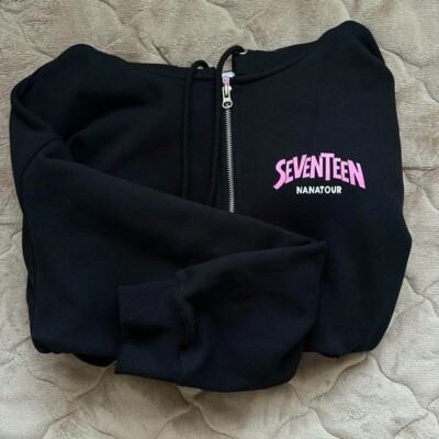 SEVENTEEN NANA TOUR ZIP UP HOODIE Large size Black Photo holder