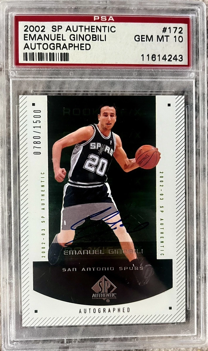 Manu Ginobili Professional Sports Authenticator (PSA) Basketball