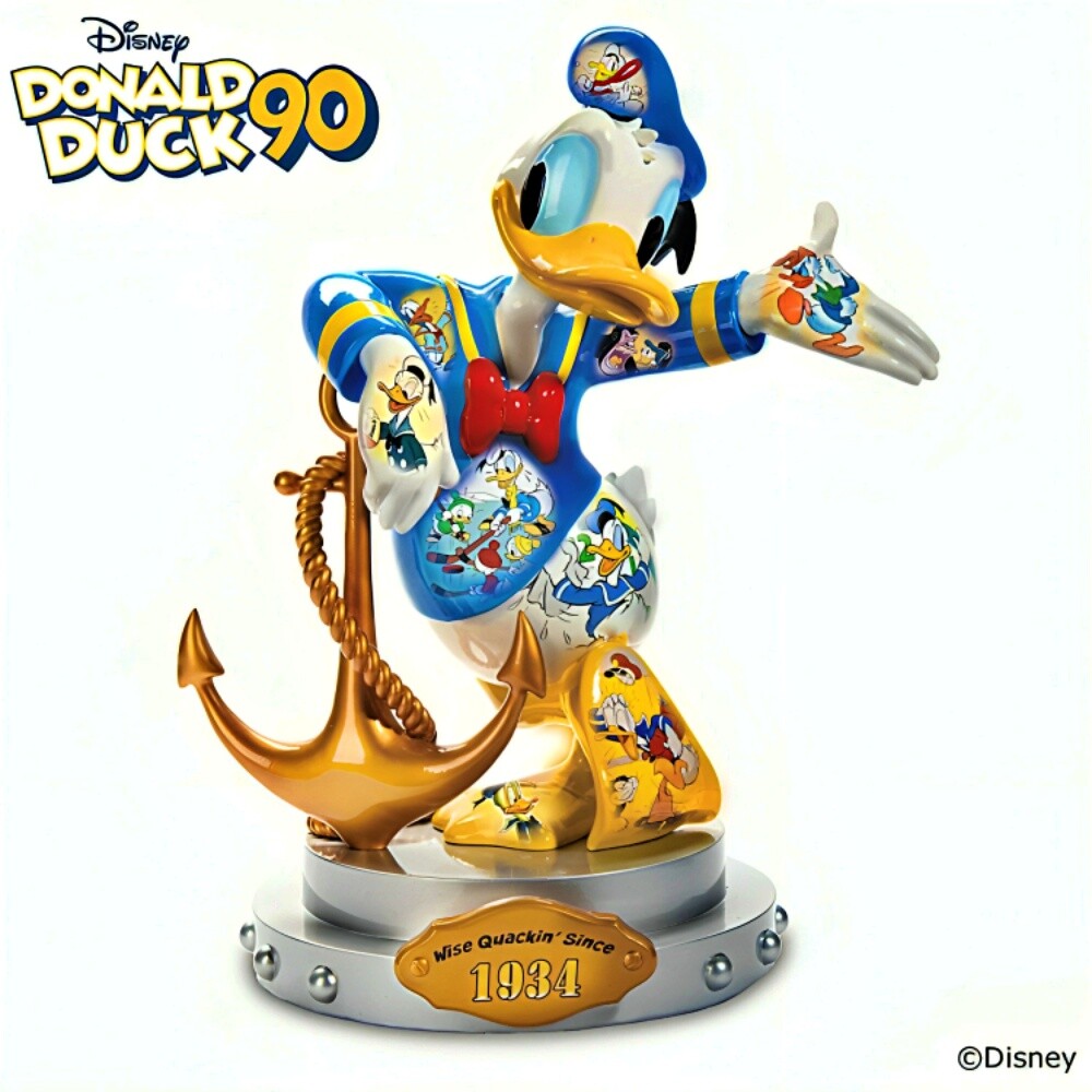 Bradford Exchange Disney Donald Duck 90th Anniversary Masterpiece