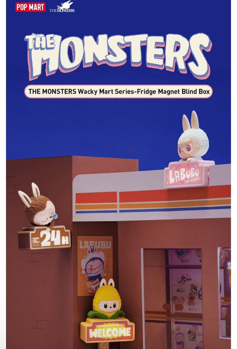 Authentic THE MONSTERS Wacky Mart-Fridge Magnet Blind Box-Built In