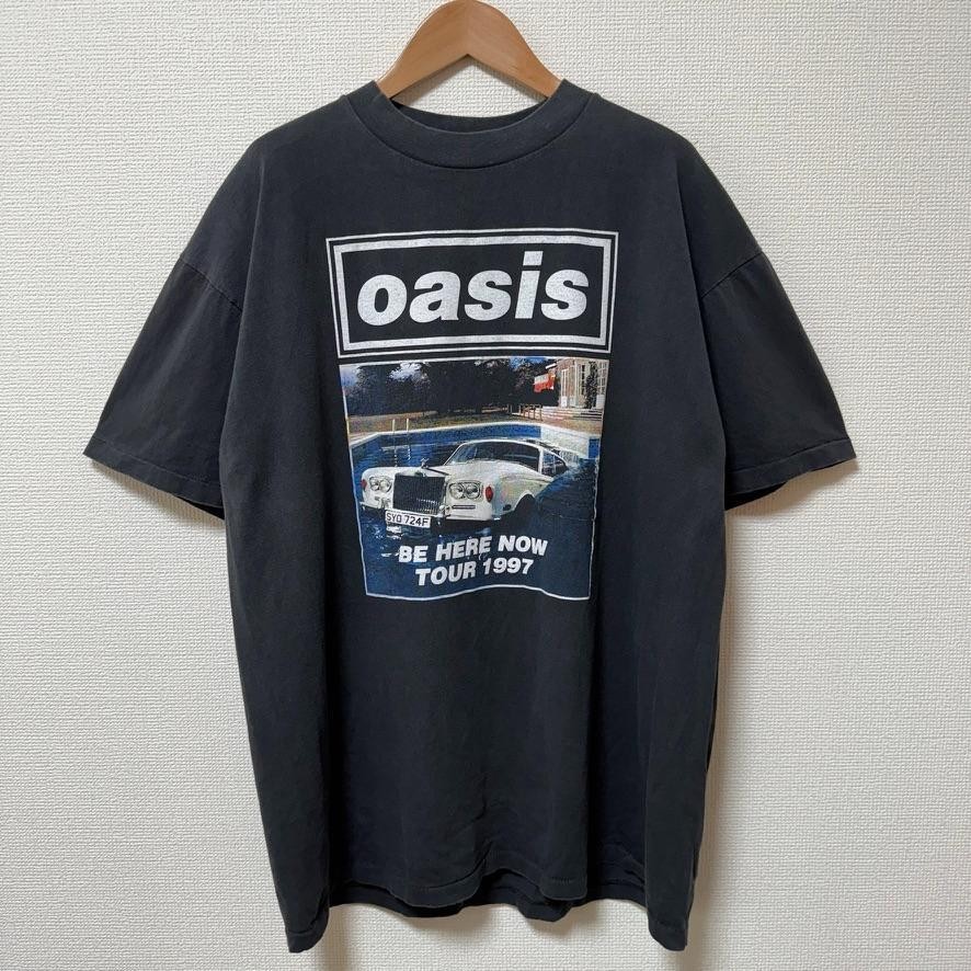 Oasis Be Here Now Tour 1997 90s Black Short Sleeve T shirt Reprint