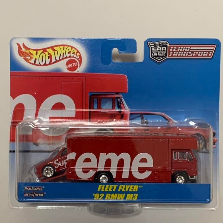 Supreme Hot Wheels Fleet Flyer + 1992 BMW M3 Red IN HAND Limited
