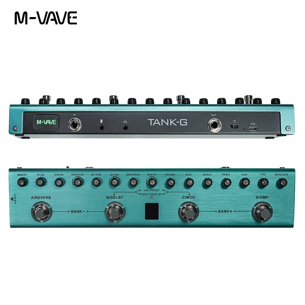 M-VAVE TANK-G Multi Effects Guitar Pedal Built in rechargeable