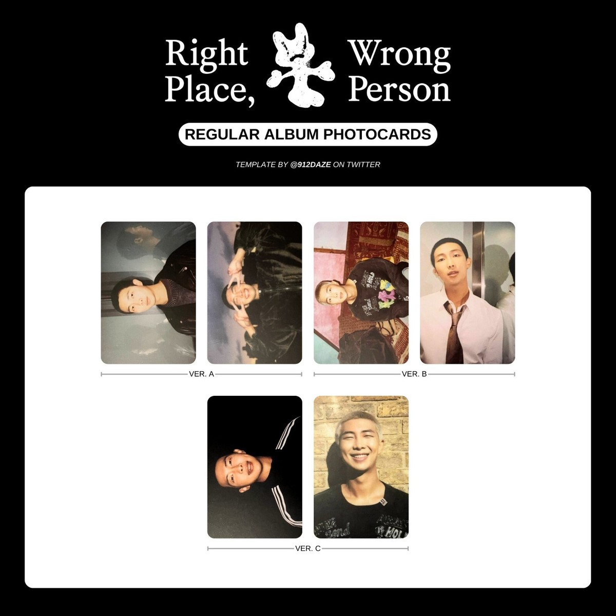 BTS RM NAMJOON RIGHT PLACE, WRONG PERSON ALBUM PHOTOCARD PC IDOL