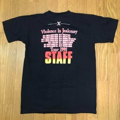 X JAPAN T-Shirt L size Violence In Jealousy Tour 1991 YOSHIKI HIDE