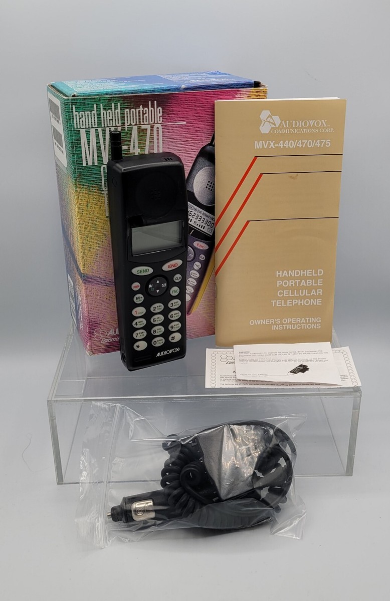 AudioVox Cellular Car Telephone MVX-470 Black Brick Phone Vintage