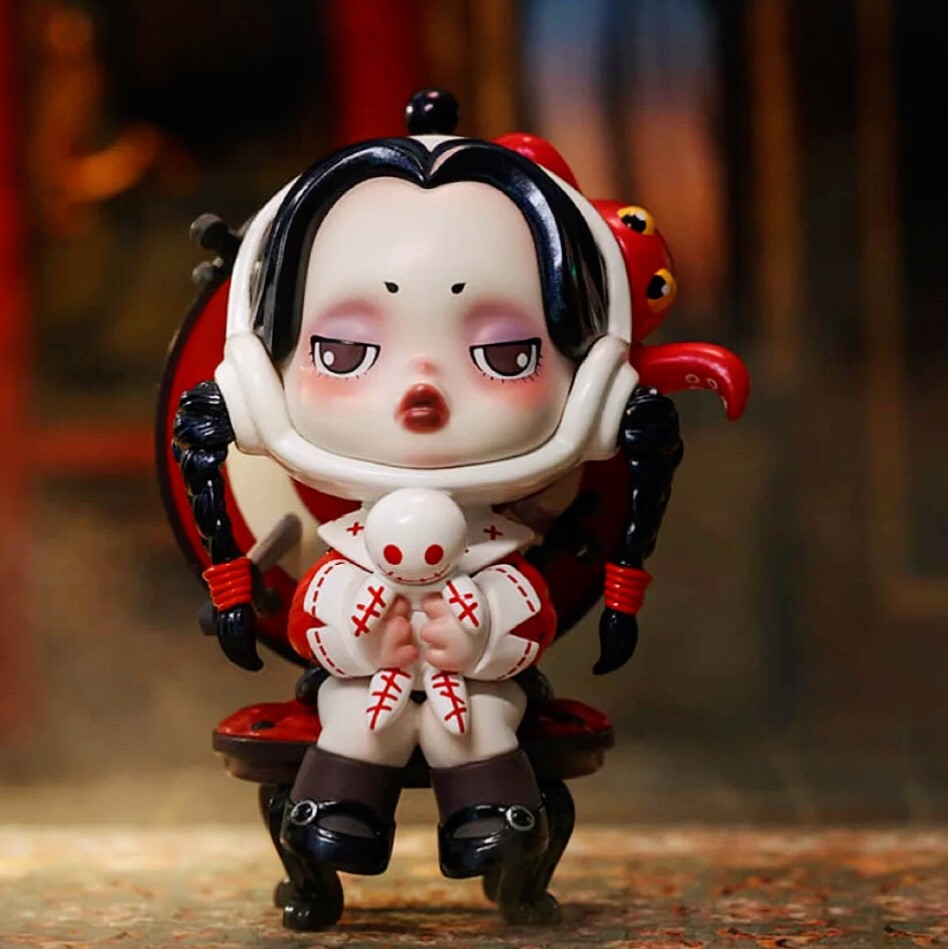 POP MART x SKULLPANDA A Family Series Deadpan Wednesday Secret