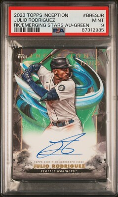 2023 Topps Inception Green Julio Rodriguez Mariners Auto Autograph