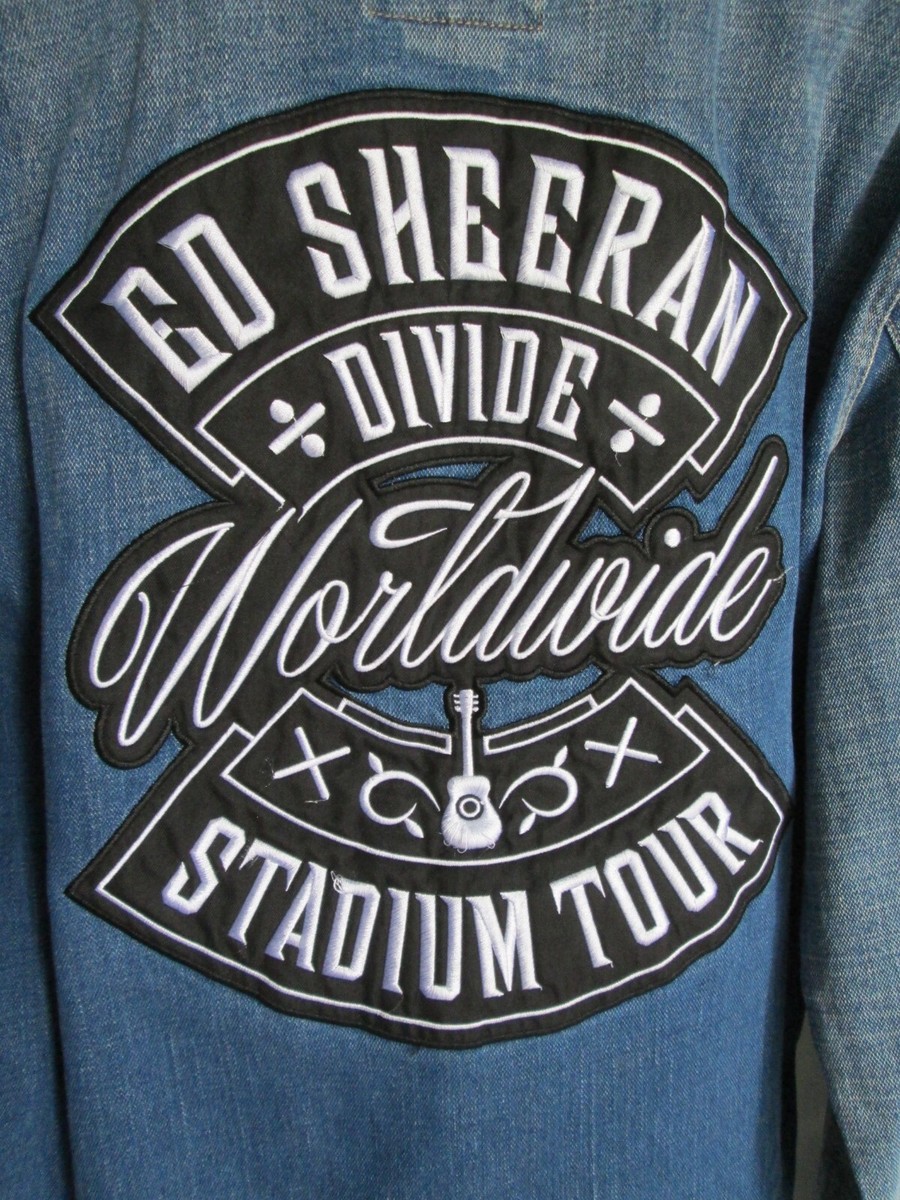 ED SHEERAN Divide Worldwide Stadium Tour Denim Button Up Jacket