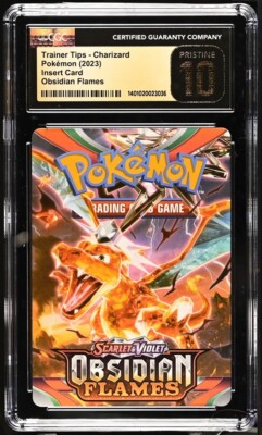 BLACK LABEL CGC 10 Pristine Charizard Obsidian Flames Trainer Tips