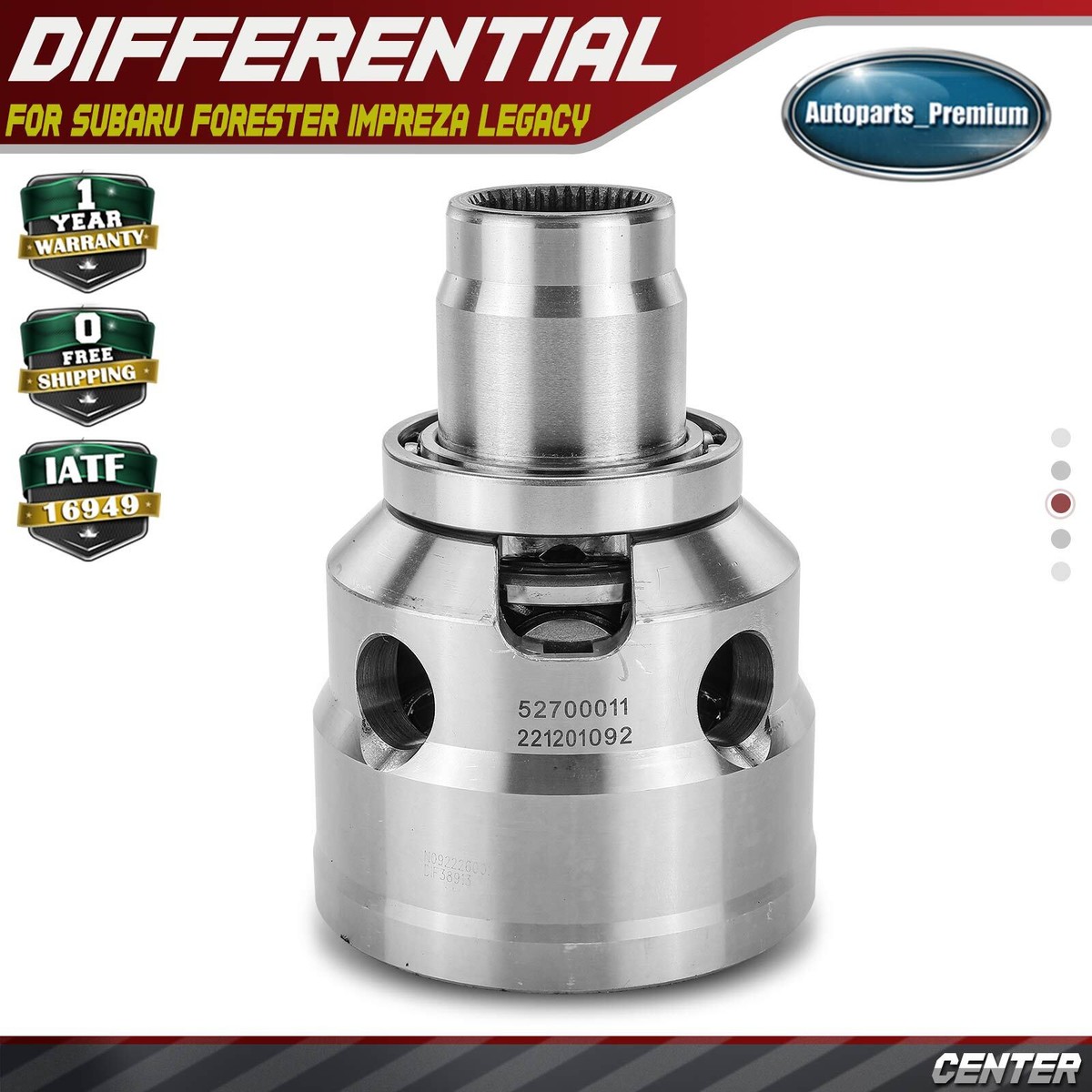 Center Differential Viscous Coupling for Subaru Forester Impreza