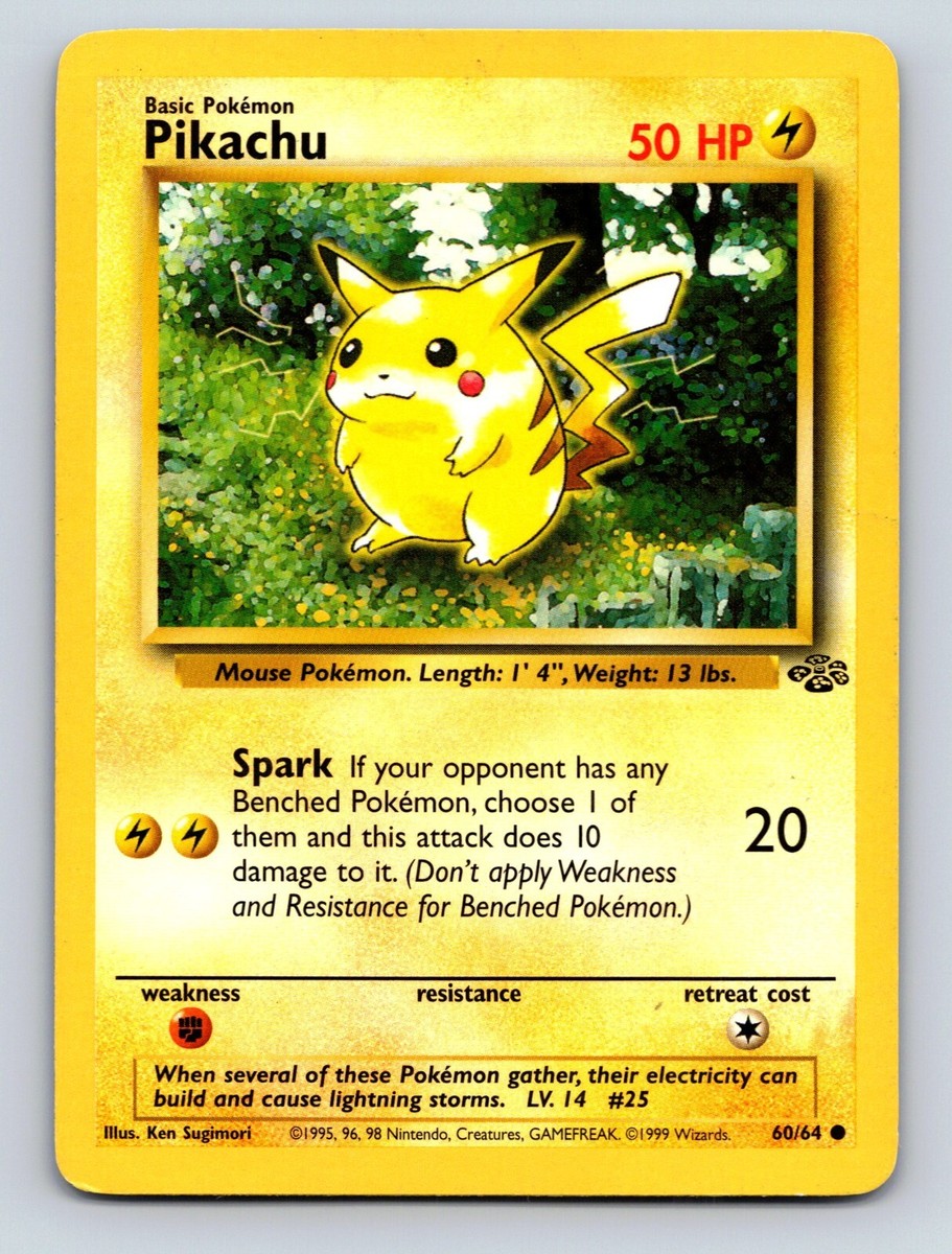 Pikachu HP 50 Spark Attack Mouse Pokémon Yellow Colorful Card | eBay