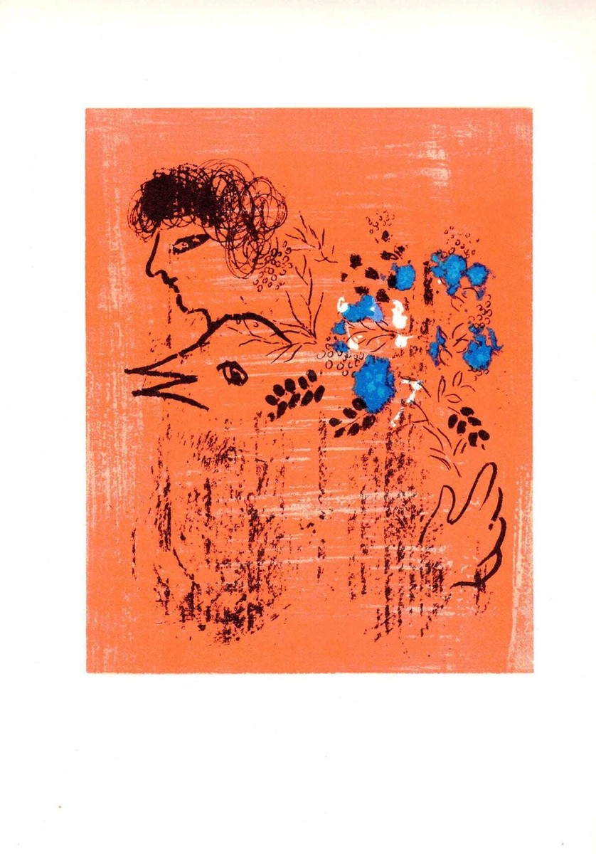 MARC CHAGALL Bouquet a l'Oiseau 12.5