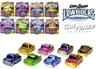 CarTuned 1:64 Lowriders SHOW GLOW Series 1 Assortment 8 Car Set